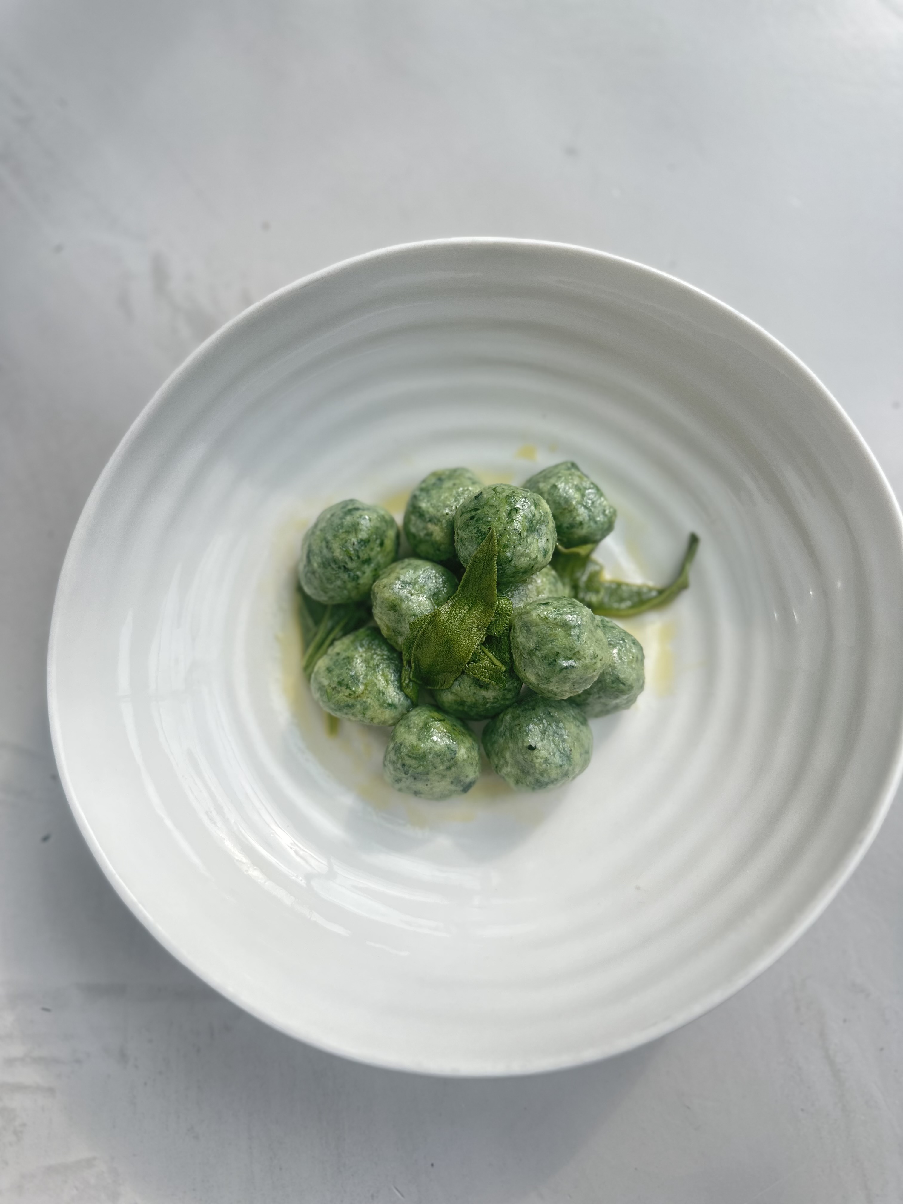Gnudi with sage butter